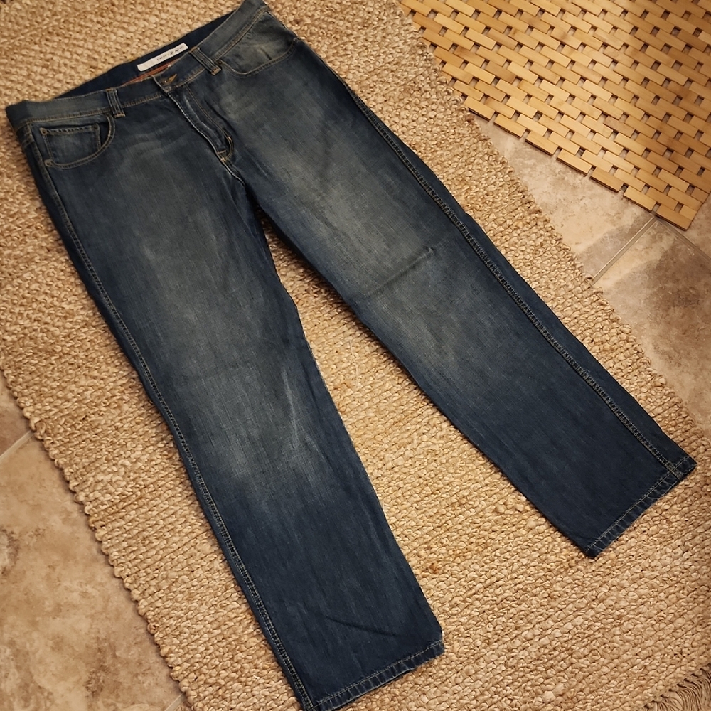DKNY Men's Classic Blue Straight Jeans